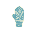 Norwegian Mitten Stickers - Blue