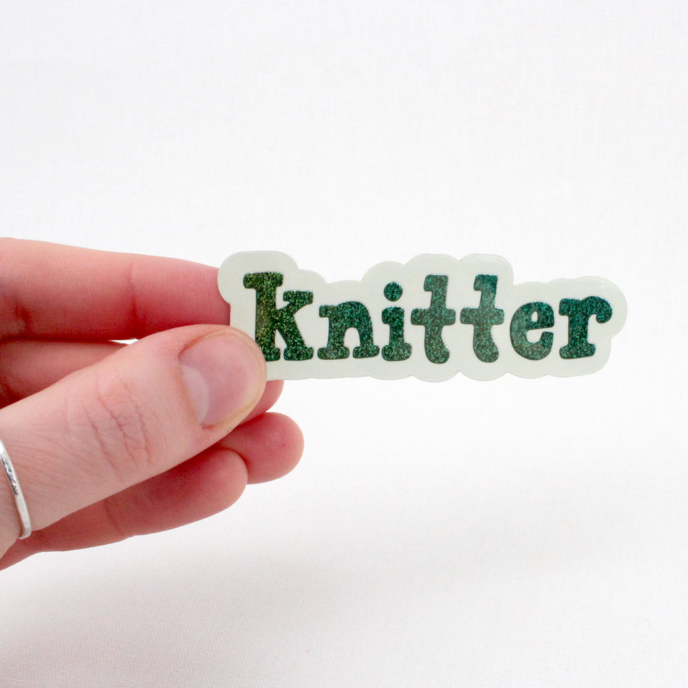 Glitter Knitter Sticker