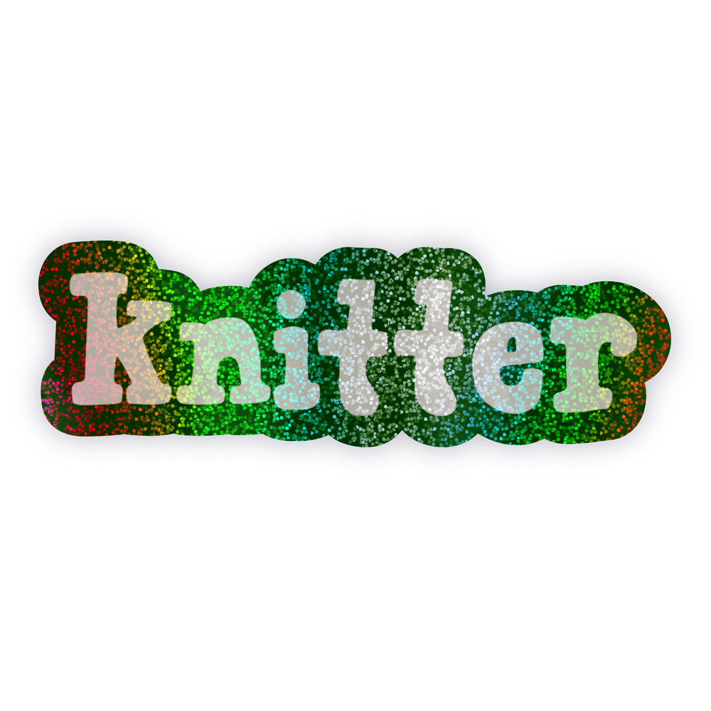 Glitter Knitter Sticker