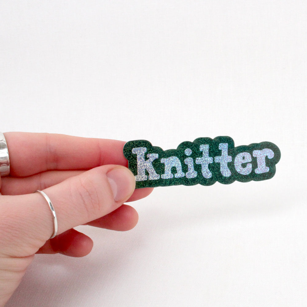 Glitter Knitter Sticker