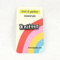 Knitter Enamel Pin