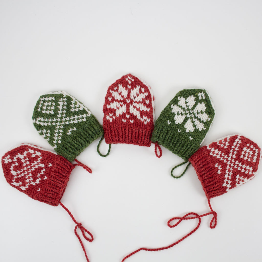 Mini Mitten Garland Knitting Kit